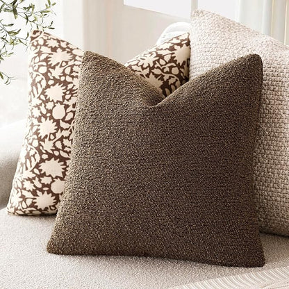 Foindtower Decorative Textured Boucle Throw Pillow Covers Accent Solid Pillow - Image 5