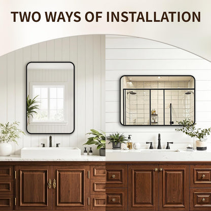 fictor bathroom mirror for over sink, 2 pack, package contents