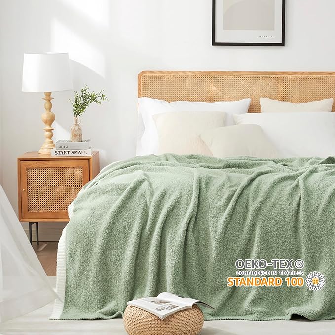Snuggle Sac Sage Green Throw Blanket - Image 4