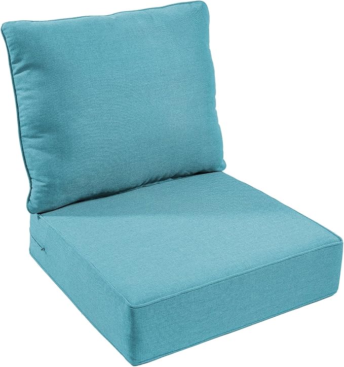 Outdoor Chair Cushion Set, 24x24 Waterproof Patio Chair Cushions, Include 1 by moosprr
