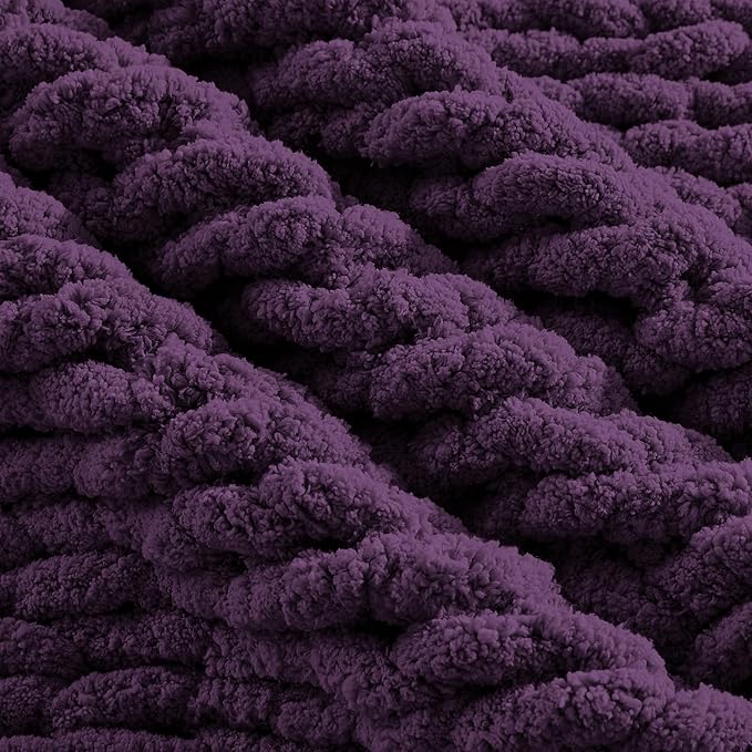 Carriediosa Chunky Knit Throw Blanket 60" X 80" Twin, 100% Hand Made Large - Image 7