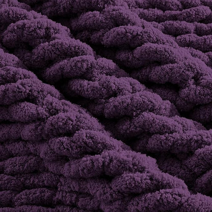 Carriediosa Chunky Knit Throw Blanket 60" X 80" Twin, 100% Hand Made Large - Image 7