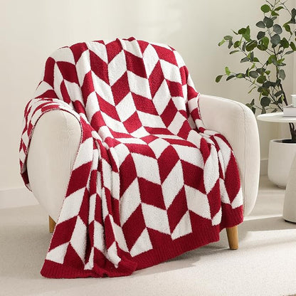 Snuggle Sac Chevron Red Throw Blanket - Image 5