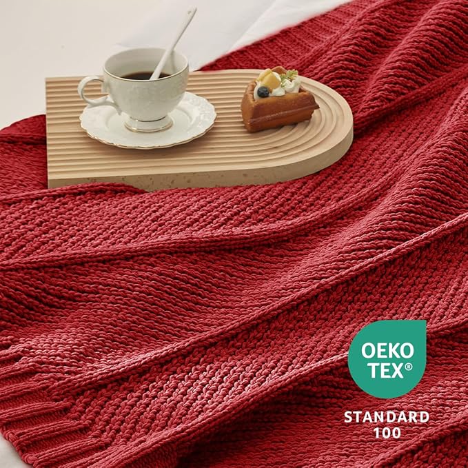 Amélie Home Chevron Chenille Knit Throw Blanket - Image 7