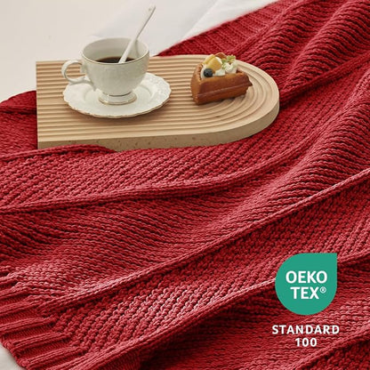 Amélie Home Chevron Chenille Knit Throw Blanket - Image 7