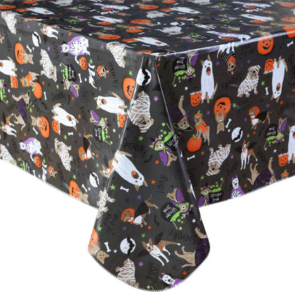 Newbridge Halloween Pets Vinyl Tablecloth 60 x 102 Inch Rectangle