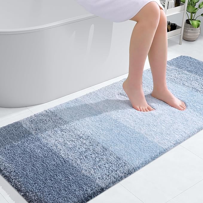 OLANLY Bathroom Runner Rugs 59x24, Extra Soft Absorbent Microfiber Bath Rugs by OLANLY