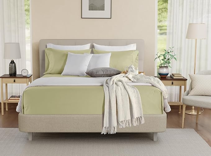 Egyptian Cotton Sheets King Size Sheets Deep Pocket Set, 800 Thread Count 4 - Image 2