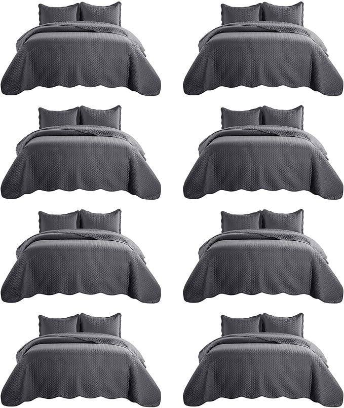 IR Imperial Rooms 8 Pack Quilt King Size Bedding by IRImperialRooms