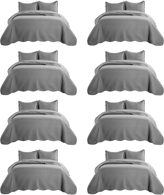 IR Imperial Rooms 8 Pack Quilt King Size Bedding by IRImperialRooms