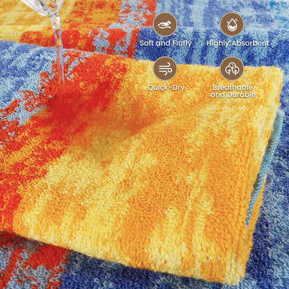 cotton bath towels with hanging loop, 55 x, package contents
