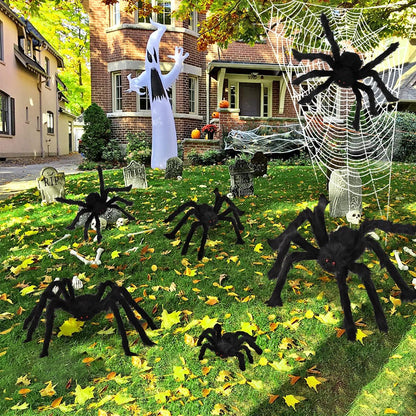 Halloween Spider Decorations 6 Pack: Giant Spider Outdoor Decoration