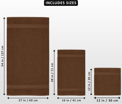 utopia towels 8-piece premium towel set, 2 bath, close-up detail