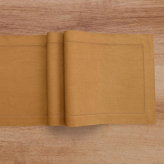 Solino Home Linen Brown Sugar Table Runner 144 Inches Long - Image 9