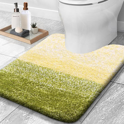OLANLY Luxury Toilet Rugs U-Shaped 24x20, Extra Soft and Absorbent Microfiber by OLANLY