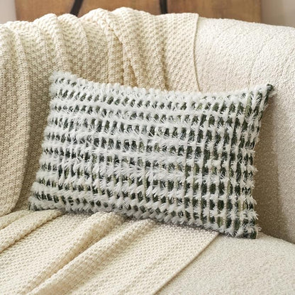 Aeckself Boho Chenille Tufted Pillow Cover 12 x 20 Inch, Rectangle Decorative by AECKSELF