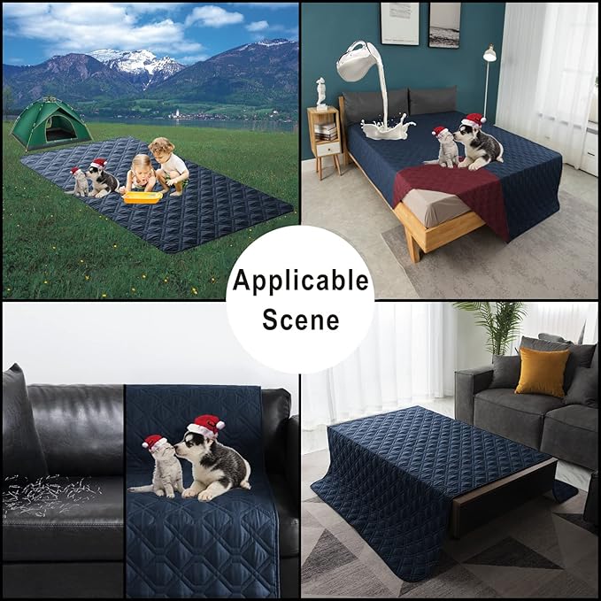 100% Waterproof Dog Bed Cover 52x82 inch Reversible Changing Pad Reusable - Image 6