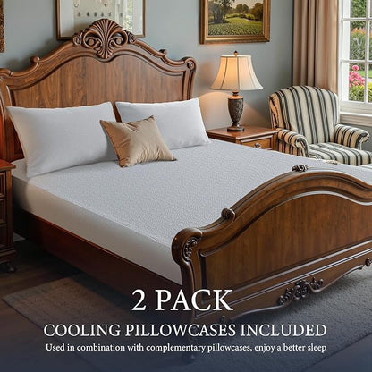 Waterproof Mattress Protector 2 Pillowcase 20''x28'', King Mattress Pad - Image 3