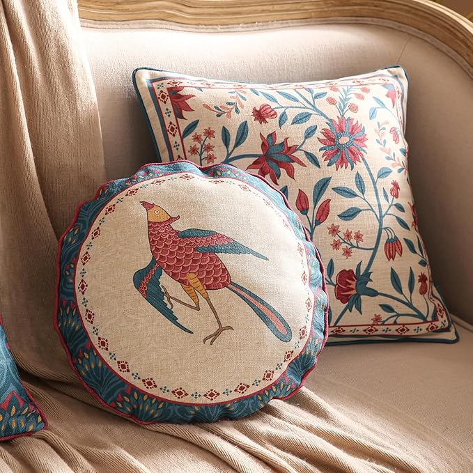 Navy Blue Throw Pillow Covers, Rustic Animal Print - Image 6