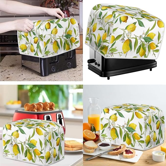 Fruit Theme Lemon Printed Appliance Covers Set Washable Kitchen Blender Dust - Image 2