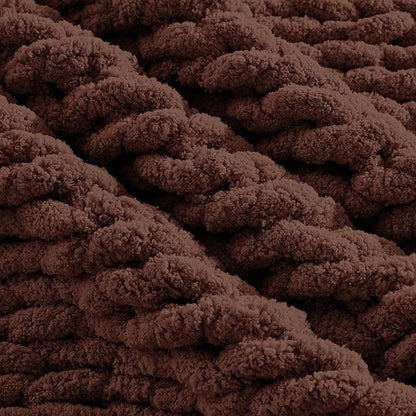Carriediosa Chunky Knit Throw Blanket 50" X 60", 100% Hand Made Large Chenille - Image 7