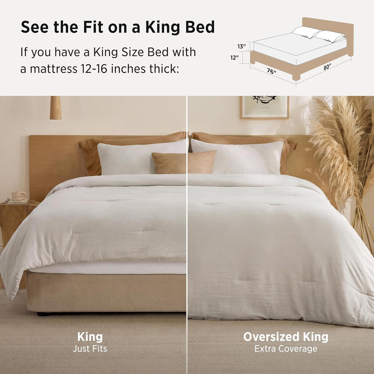 bedsure king comforter set prewashed soft bedding set shown in use