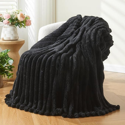 NEWCOSPLAY Super Soft Throw Blanket Black Premium Silky Flannel Fleece 3D by NEWCOSPLAY