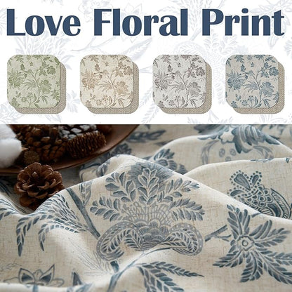 jinchan Floral Valance Curtain Linen Kitchen Valance - Image 6