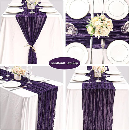 12 Pack Cheesecloth Table Runner 35x72 Inch Boho Gauze Table Runner Rustic - Image 5
