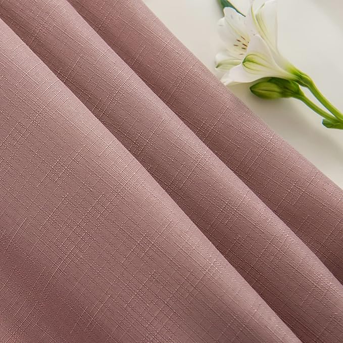 maxmill Round Linen Looking Textured Tablecloth Spill-Proof Wrinkle Free Soft - Image 9
