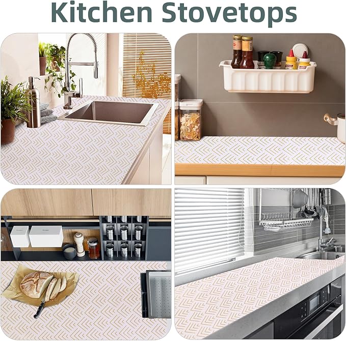 Shelf Liner for Kitchen Cabinets Non Adhesive Drawer Liner Non-Slip Thickened - Image 3