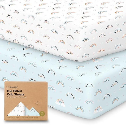KeaBabies 2-Pack Baby Crib Sheets by KeaBabies