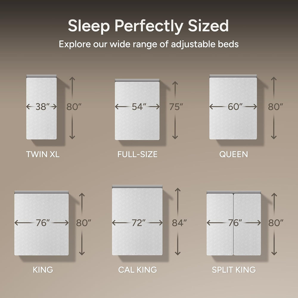 SFE Full Size Adjustable Bed Frame - Zero Clearance Smart Frame, Electric Mas...