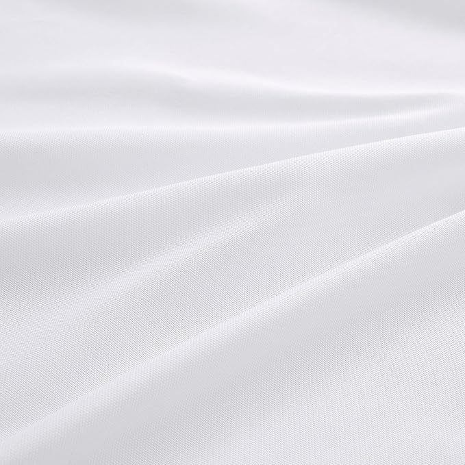 White Pinch Pleated Linen Curtains 105 Inches Long - Image 4