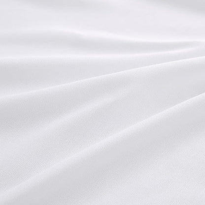 White Pinch Pleated Semi Sheer Curtains 63 Inch Length - Image 4