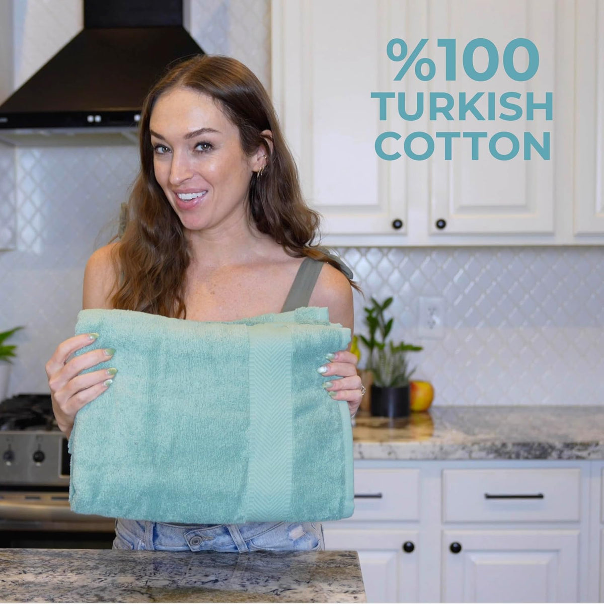 textilom 100% turkish cotton 6 pcs luxury bath, close-up detail