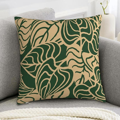 Tropical Green Plant Throw Pillow Covers 18x18 Inch Set of 2 Summer Sage Green - Image 4
