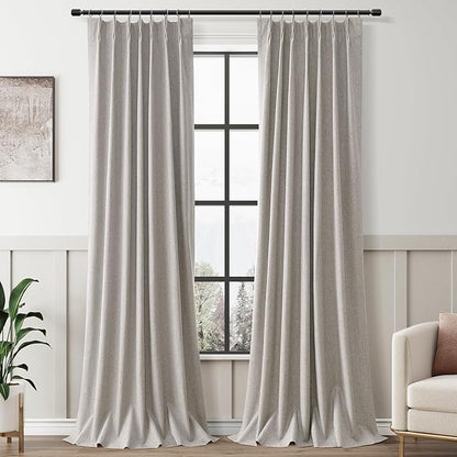 Silver Blackout Curtains 96 Inches Long by Aersas