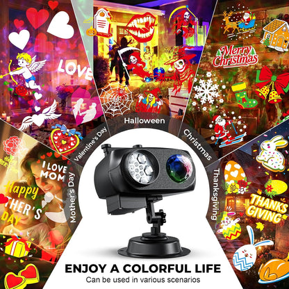 2026 Halloween Projector Lights,15W HD Holiday Light for Christmas Gift