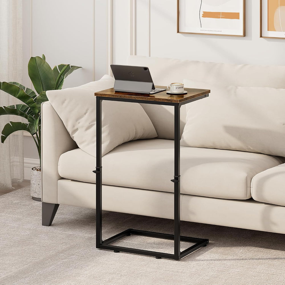 Vagusicc C Shaped End Table for Couch, 33.2'' Tall C Table Adjustable...