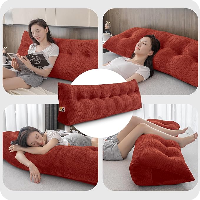 Large Bolster Triangular Headboard Wedge Backrest Positioning Support Bed Rest - Image 4