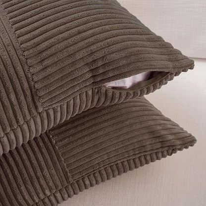 Fancy Homi 2 Packs Dark Brown Lumbar Decorative Throw Pillow Covers 12x20 Inch - Image 4