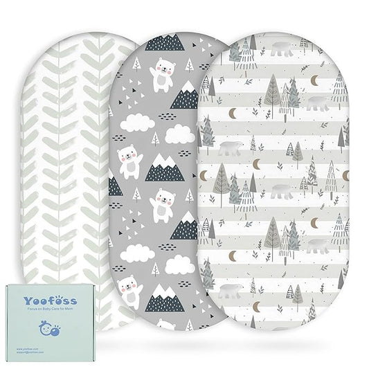 Yoofoss Bassinet Sheets for Baby, Baby Delight, Angelbliss, Soft Breathable by YOOFOSS