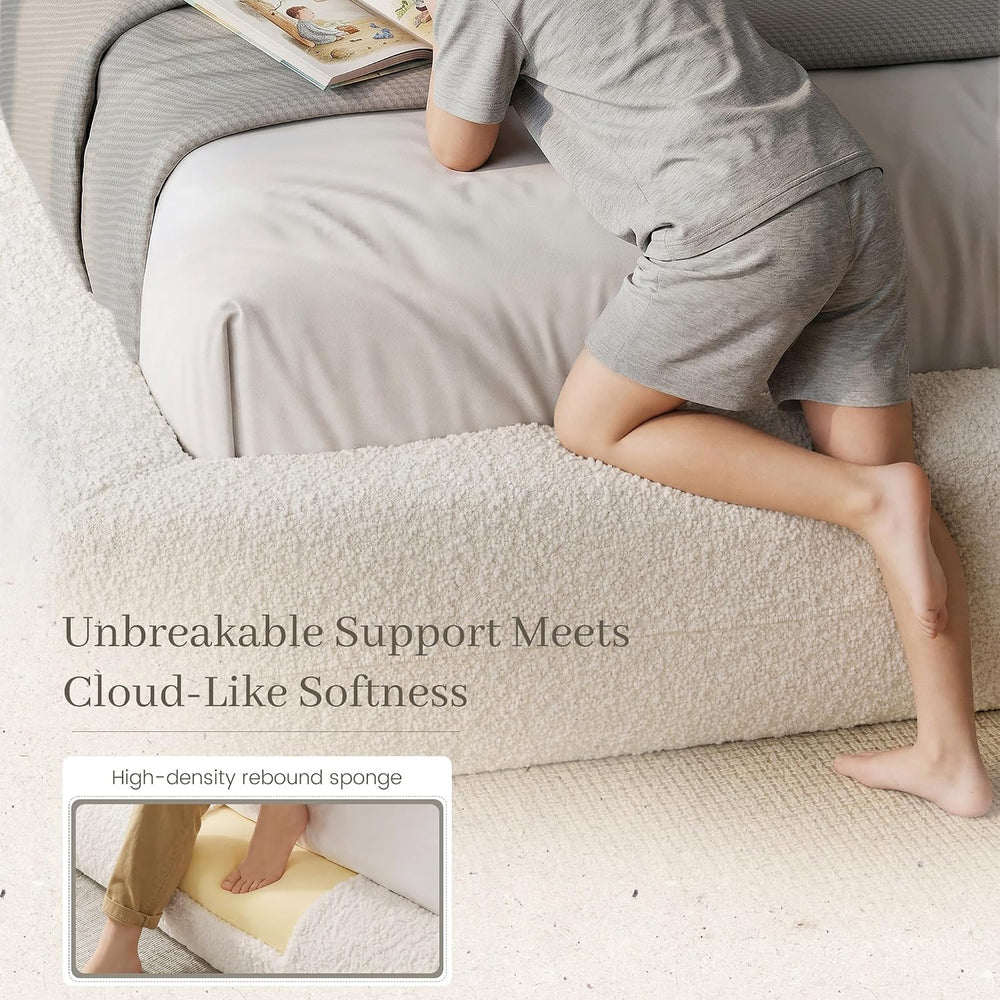 Cloud Bed Frame Full Size with 4.9" Headboard for Small Apartment