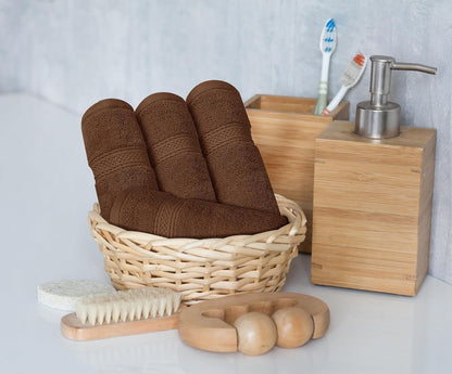 utopia towels 8-piece premium towel set, 2 bath, front angle view