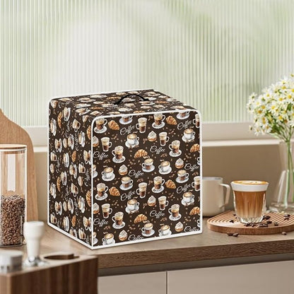 Coffee Maker Covers With Top Handle Folding Coffee Machine Dust Covers - Image 3