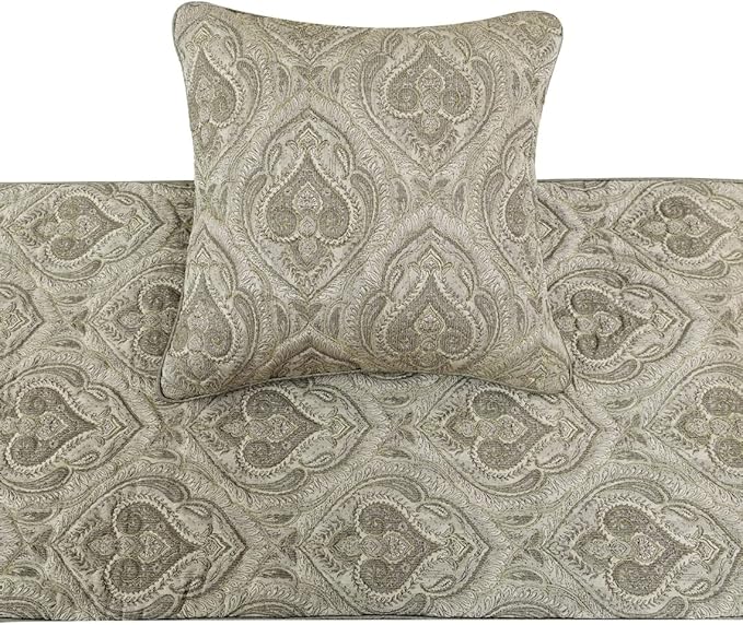 The HomeCentric King/Queen/Twin Grey Designer Full 68"x18" Bed Runner Without - Image 3