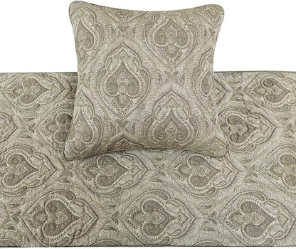 The HomeCentric King/Queen/Twin Grey Decorative Queen 74"x18" Bed Runner - Image 3