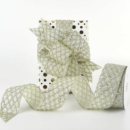 HUIHUANG Champagne Glitter Wired Ribbon - Image 8