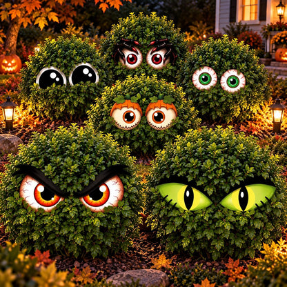 12-Piece Halloween Bush Eyes with 24 Stakes
